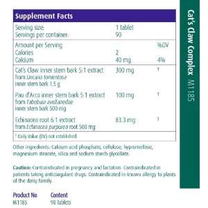  Mediherb M1185   Cats Claw Complex 90 Tablets Health 