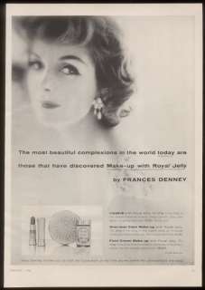 1958 Frances Denney lipstick make up print ad  