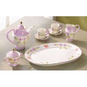  Miniature Floral Tea Set   Ceramic Teapot