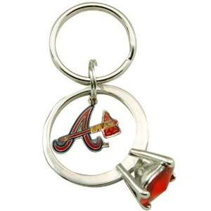  MLB Atlanta Braves Jumbo Bling Ring Keychain Sports 