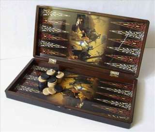 Brand New Magnificent & Mostly Unique Large Backgammon Board Game set 