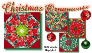 CHRISTMAS ORNAMENT Kaleidoscope Quilt Blocks DELUXE KIT  