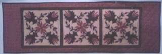   PATTERN TEA DYED QUILTED TABLE RUNNER CHRISTMAS DECOR  