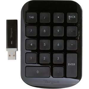   NEW Targus Wireless Numeric Keypad USB Black Gray