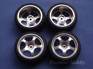 spoke alloy wheel & tire for 1/10 Tamiya rc car X4  