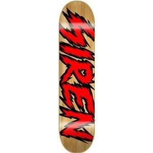 Siren Shocker Deck 7.75 Nat Red Skateboard Decks Sports 