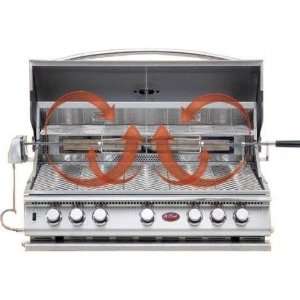 40 Inch 5 Burner Convection Built In Natural Gas Grill With Rotisserie 