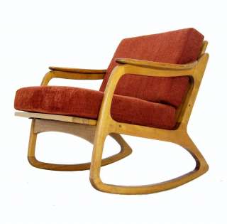   Danish Mid Century Modern Rocking Lounge Chair New Upholstery  