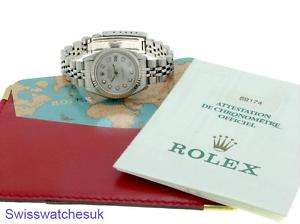 ROLEX DATEJUST STEEL LADIES WATCH DIAMONDS Shipped from London,UK 