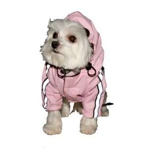  Hip Doggie HD 5PSRP Puppagonia Dog Rain Parka in Pink Size 