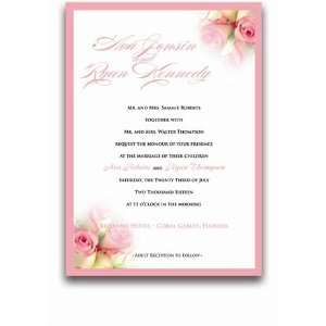   Wedding Invitations   Rose Pink Baby Twins