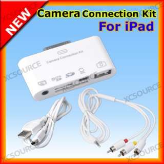 5in1 USB Camera Connection Kit SD TF Card Reader for iPad 2 + AV USB 