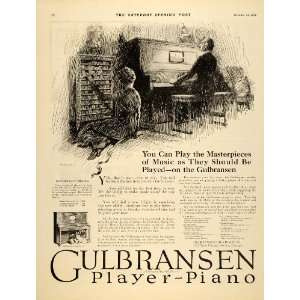  1919 Ad Gulbransen Player Piano Player Rolls Music Song 