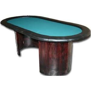   Full Size Oval Texas Holdem Poker Table Wood Legs