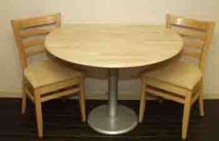 Table  Spacesaver Solid Wood Top Steel Base $499 Custom  