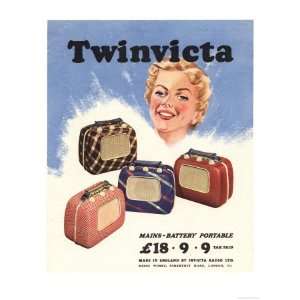  Invicta Radios, UK, 1950 Premium Poster Print, 12x16