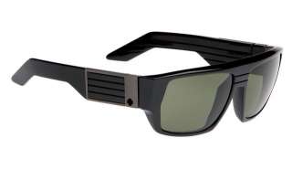 New SPY OPTIC BLOK Sunglasses Black Frame w/Grey Green Lenses 
