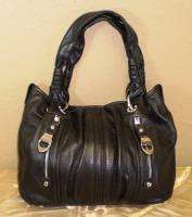 MAKOWSKY Pebble LEATHER TOTE Bag BLACK Medium Handbag PURSE Shoulder 