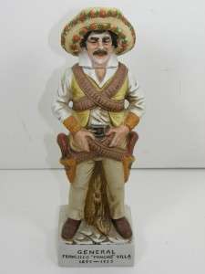 General Francisco Pancho Villa EMCO Figurine Decanter Liquor Bottle 