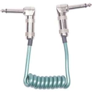   Cable 6 Mini Coil Right Angle Patch Cable Green Musical Instruments