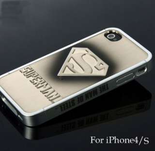 3D Luxury SUPERMAN AVENGER Metal Skin Hard Case Cover f iPhone 4S 4G 4 