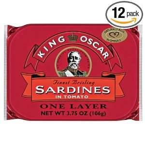 King Oscar Sardine Tomato, 3.75 Ounce Grocery & Gourmet Food