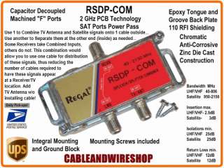 Regal RSDP COM 2 GHz Satellite TV Antenna Diplexer Combiner/Splitter