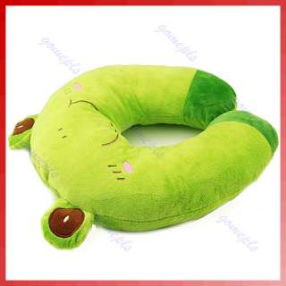Cute Frog Soft Pillow Neck Rest Car Travel Office Gift  