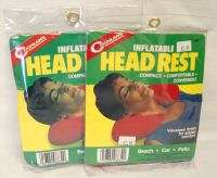 Two 2 Coghlans Inflatable Head Rest Neck Travel Pillow  