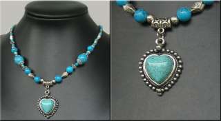 NEW IN TIBET STYLE TIBETAN SILVER TURQUOISE NECKLACE  