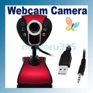New USB 2.0 6 LED 300K Pixels Webcam Web Cam Camera PC Laptop + Mic 
