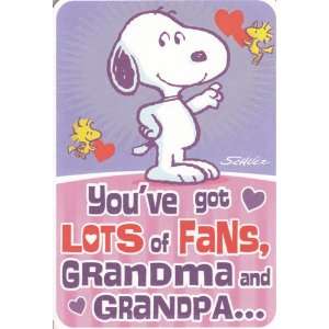 Greeting Card Valentines Day Peanuts Youve Got Lots of Fans Grandma 