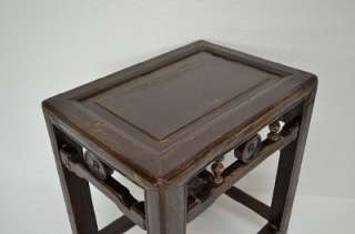 Old Southern China Dark Wood Stool Low Table Stand AUG08 21  