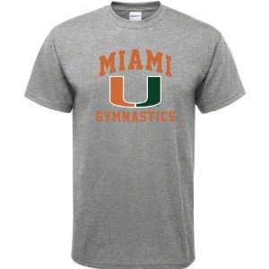   Miami Hurricanes Sport Grey Gymnastics Arch T Shirt