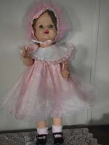 23 Saucy Walker? Type Doll 1950s  nylon dress and bonnet  