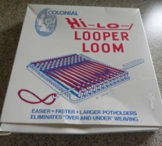   Colonial Hi Lo Looper Loom Weaving Weave Loom 1966 Plastic Wand  