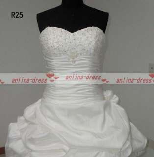 Sweetheart Chapel Train Taffeta Bridal Wedding Dress/Gown New Custom 