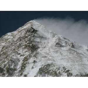  A View of the Wind Blown Summit of Everest Stretched 