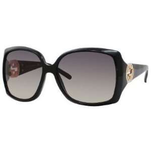 Gucci 3503 Shiny Black / Gray Green Gradient Lens Sunglasses