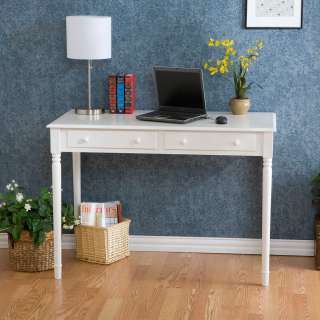   COTTAGE CHIC STYLE DECOR FURNITURE WHITE WOOD DESK COMPUTER OFFICE