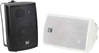 Home Audio Outdoor Speakers 4 woofer 3 way pair black or white  