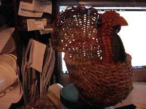 Wicker Basket shaped like a Turkey  