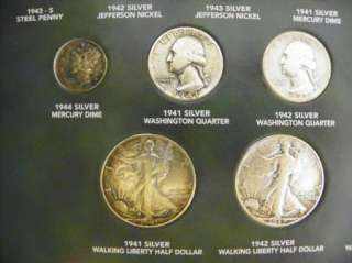 World War II Coin Collection, Stamps & Victory Medal B243  