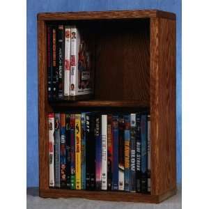    Solid Oak 2 Row 40 DVD Capacity Cabinet Tower