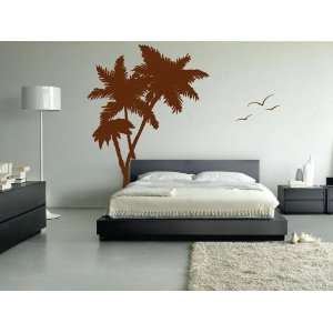  Palm Cocunut Tree Wall Decal with Seagull Birds #1114 108 