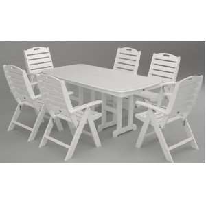 Trex Outdoor Furniture by Polywood 7 Piece Yacht Club Highback Dining 