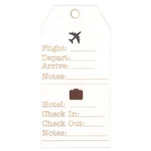  Flight And Hotel Information Tag Laser Die Cut Office 