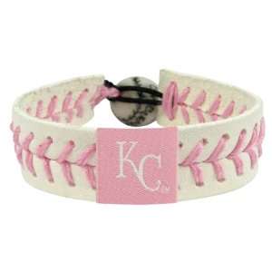  MLB Kansas City Royals Pink Baseball Bracelet